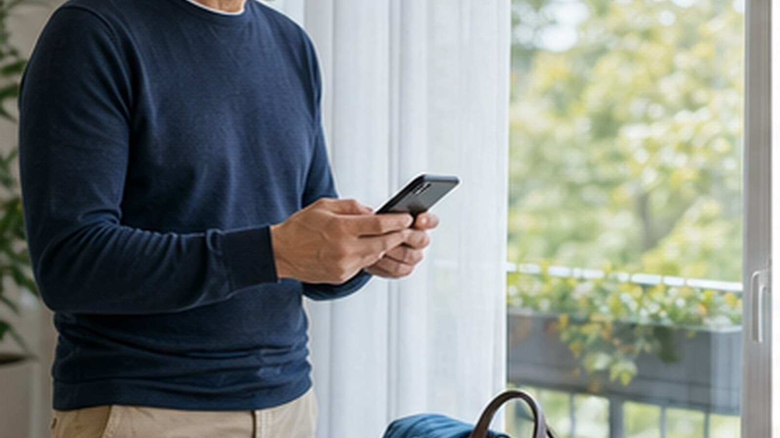 Patient prüft eine digitale Gesundheitsanwendung nach einem Arzttermin