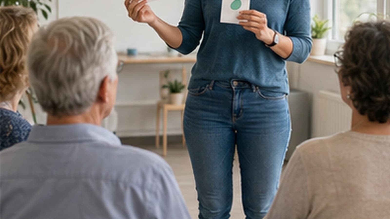 Patientengruppe erhält eine verständliche Erklärung zu DiGA-Studien