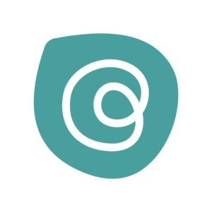 Minimalistisches @-Symbol in Türkis