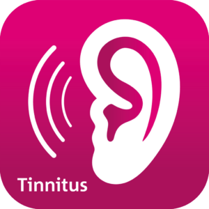 Symbol für Tinnitus mit Ohr und Wellen