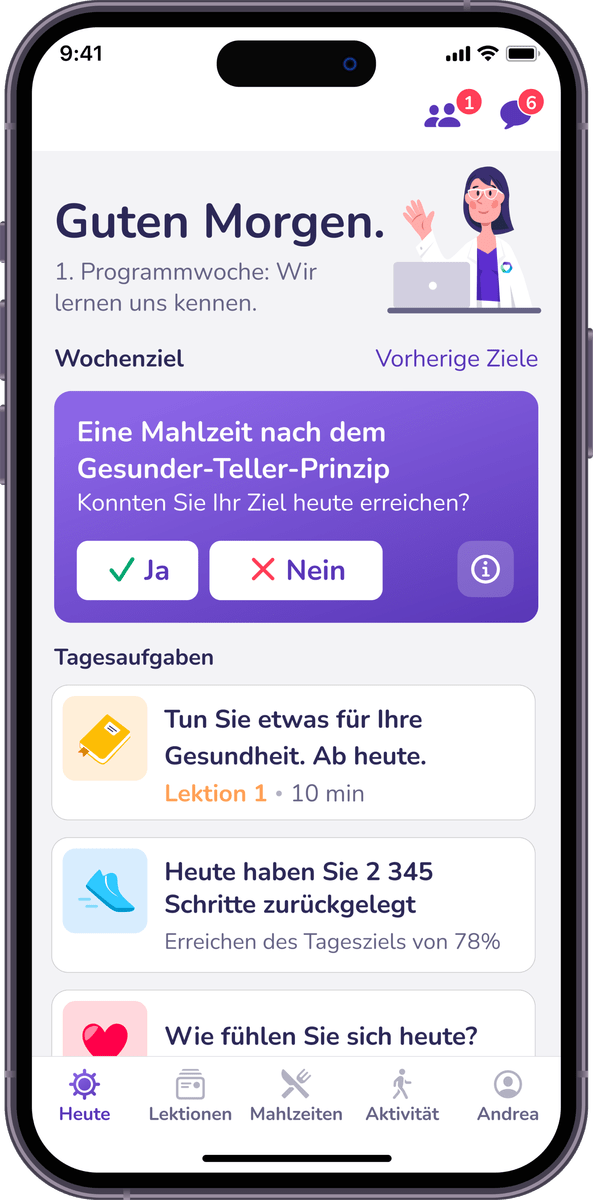 App zur Gesundheitsförderung und Zielverfolgung